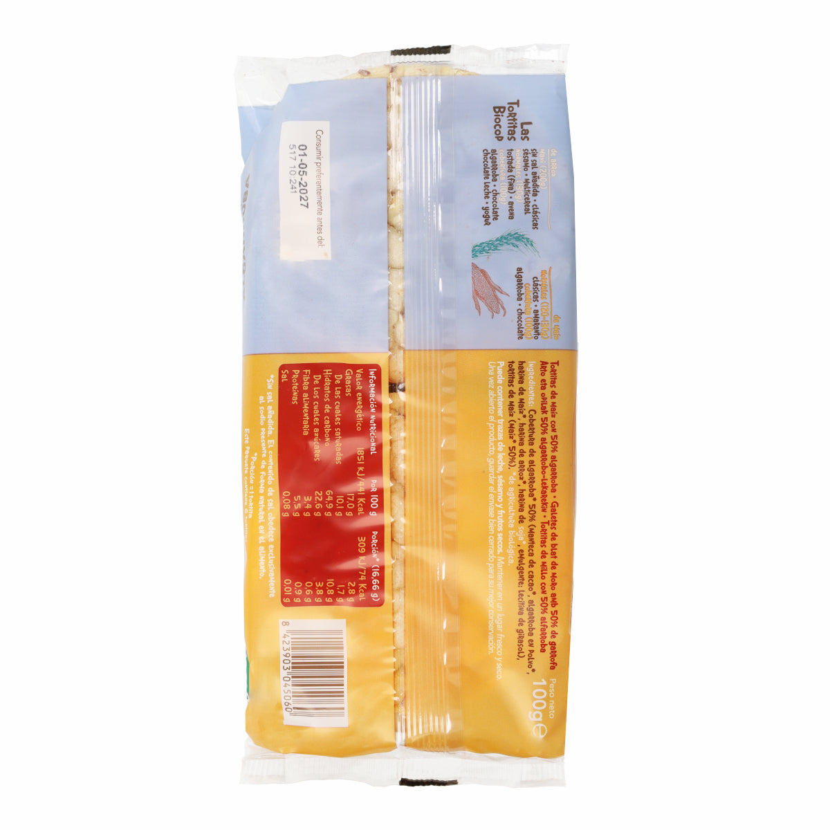 Panquecas de Alfarroba e Milho Biocop 100 g