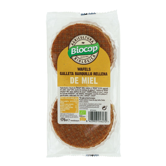 Biscoitos Wafels de Mel Biológico Biocop 175 g