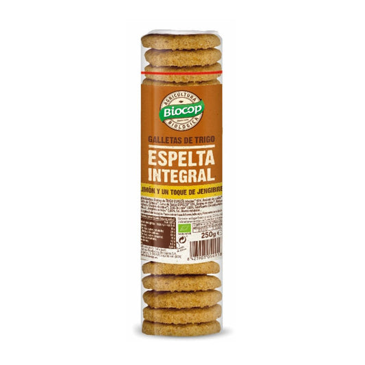 Bolacha Integral de Espelta, Gengibre e Limão Biocop 250g