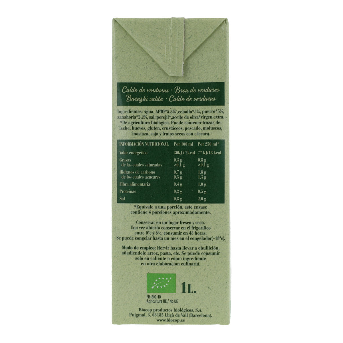 Caldo de Legumes Biológico Biocop 1 L