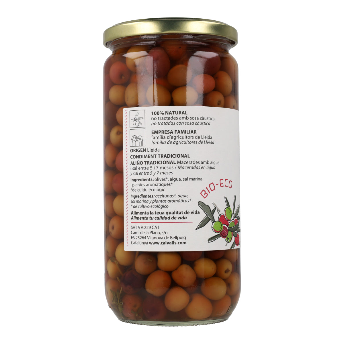 Azeitonas ECO Arbequina Cal Valls 720 g