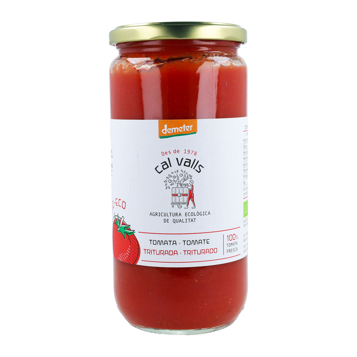 Tomate triturado ECO Cal Valls, 670 g