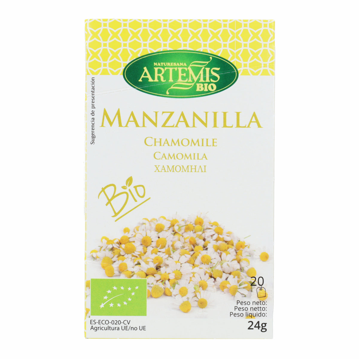 Camomila Artemis, 20 filtros.