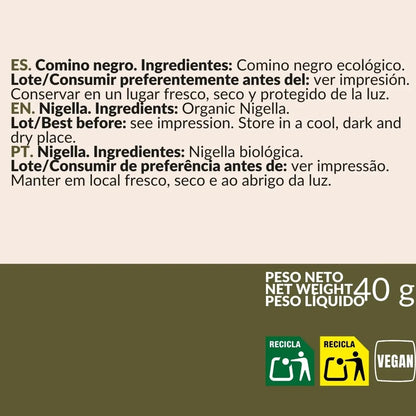 Comino negro Nigella Artemis 40 g