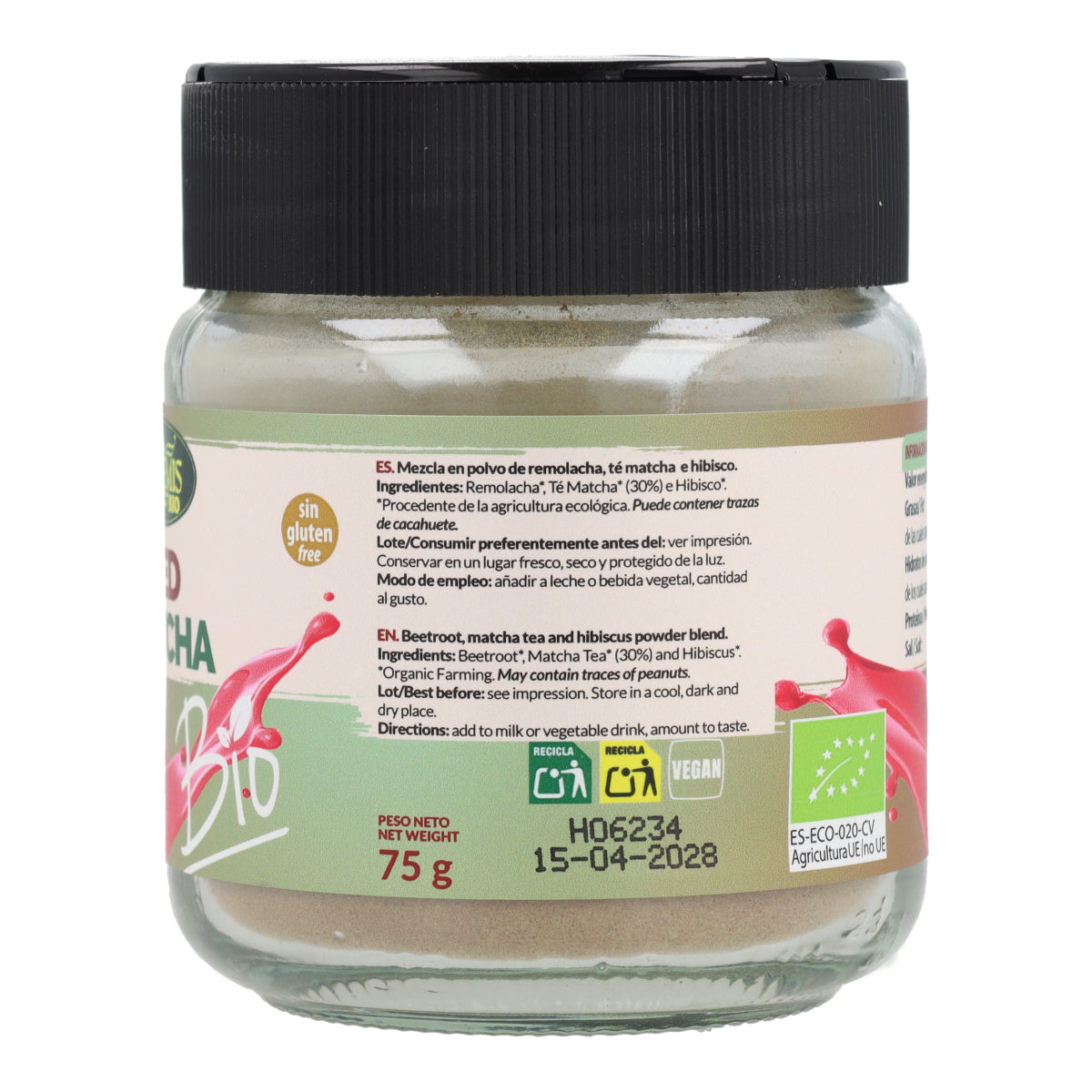 Matcha Red en Tarro Grande Artemis Bio75 g