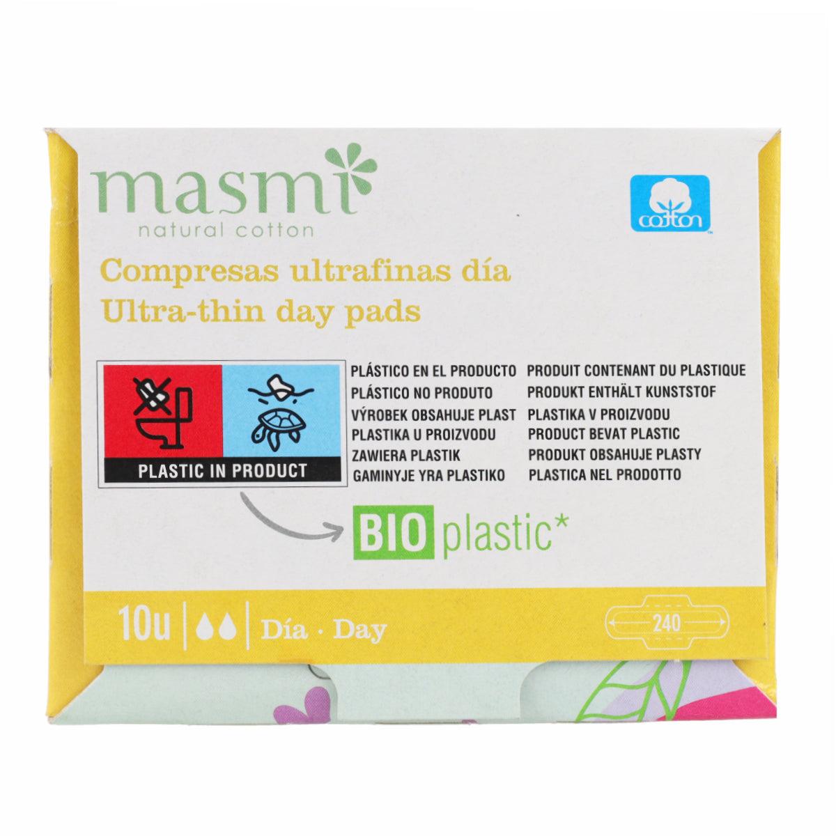 Fraldas Masmi 100% Algodão Ultra, 10 Unidades