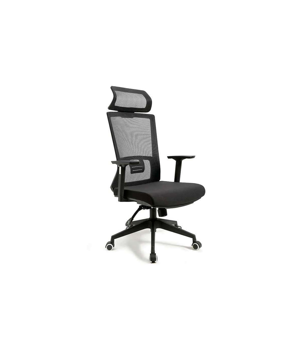 Silla Despacho Giratoria Elevable Acabado Negro, 63 Cm(ancho) 118-126 Cm(altura) 60cm(fondo)_4