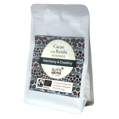 Cacao con Reishi 90% Puro BIO vegano, sin gluten y sin azúcares añadidos Alternativa3 125 g