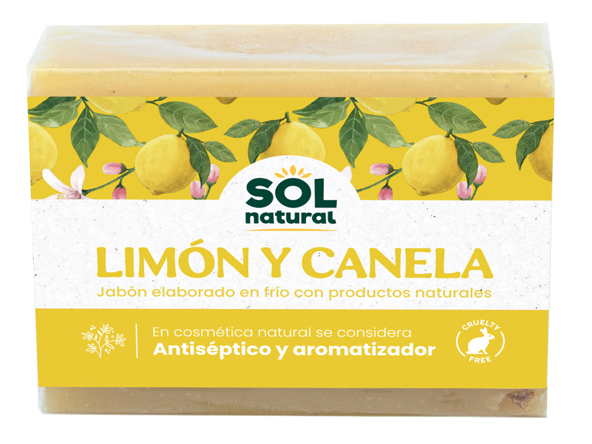 Jabones Natural de Limón Y Canela Elaborados en Frio Sol Natural 100 g