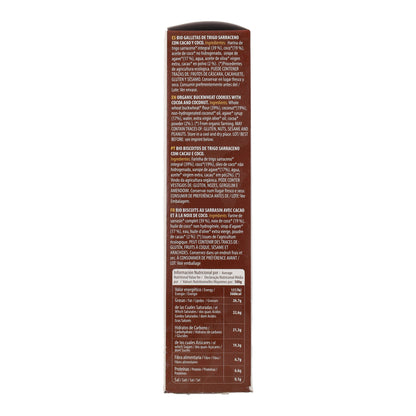 Galletas de trigo sarraceno integral con cacao y coco bio Sol Natural 175 g