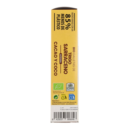 Galletas de trigo sarraceno integral con cacao y coco bio Sol Natural 175 g