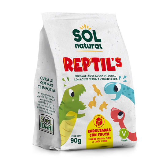Bolachas infantis de aveia e frutas biológicas Sol Natural 90 gr
