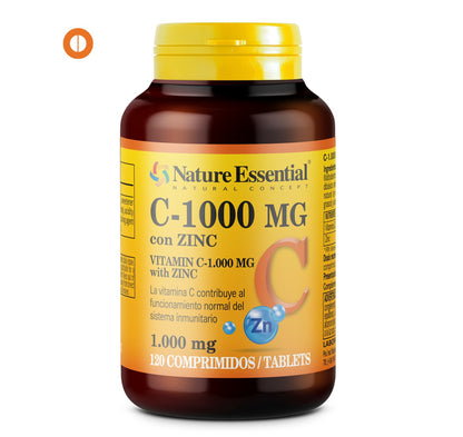 Vitamina C 1000 mg + Zinc 10 mg 120 Comprimidos