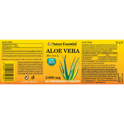 Aloe Vera 2000 mg con Sen Nature Essential 60 comprimidos