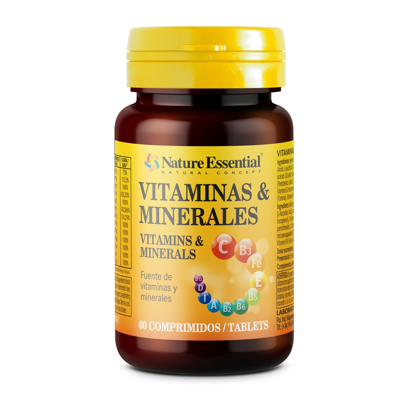 Vitaminas y Minerales 600 mg Nature Essential 60 comprimidos