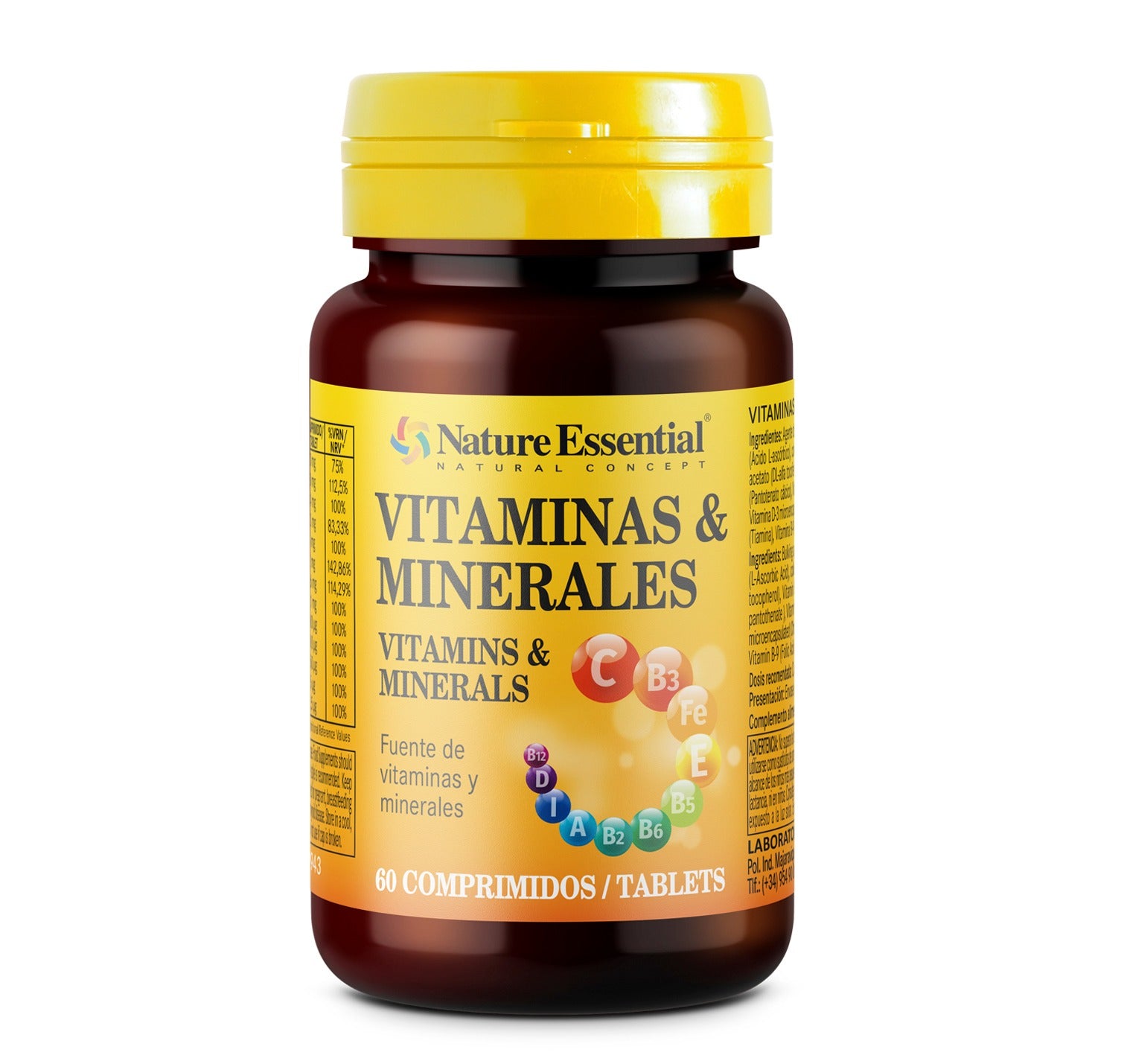 Vitaminas y Minerales 600 mg Nature Essential 60 comprimidos