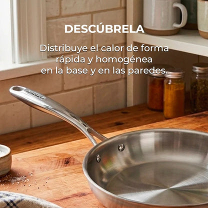 Sartén 28CM PlanetInox Acero Inoxidable Tri-ply 3 Capas Monix