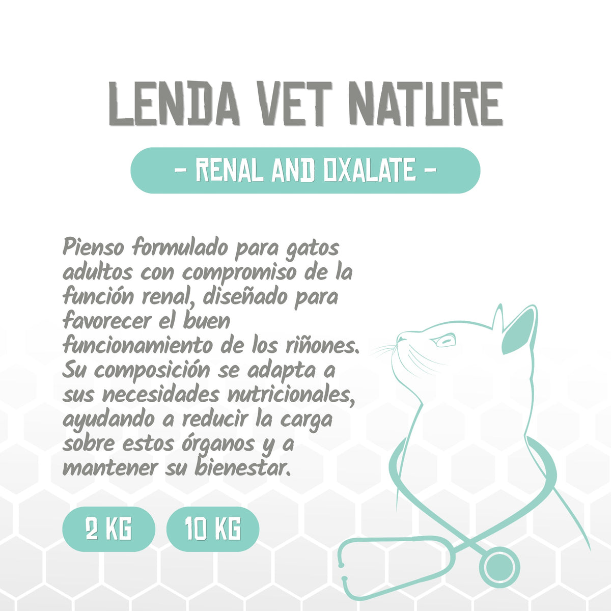 Pienso Veterinario Renal para Gatos Lenda 2 kg