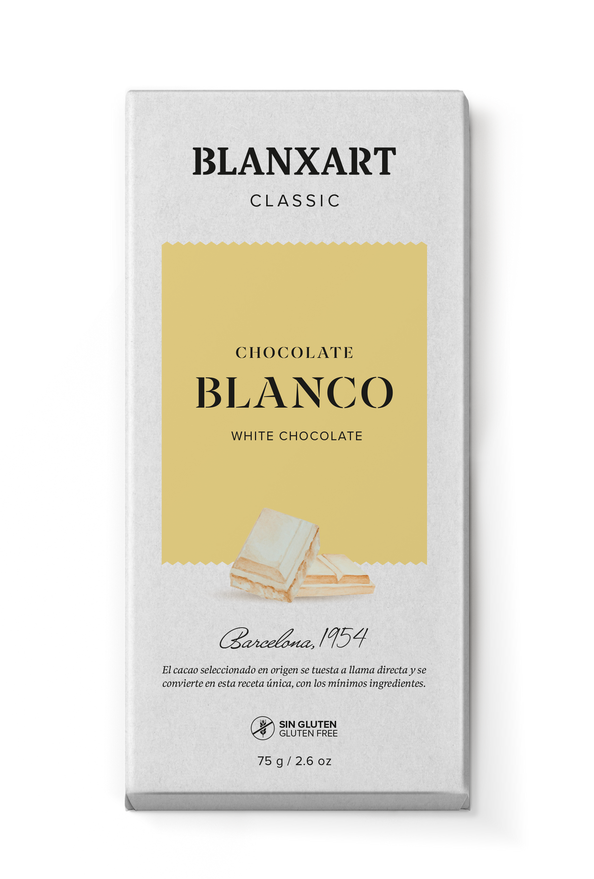 Chocolate Blanco Sin gluten Blanxart 75 g