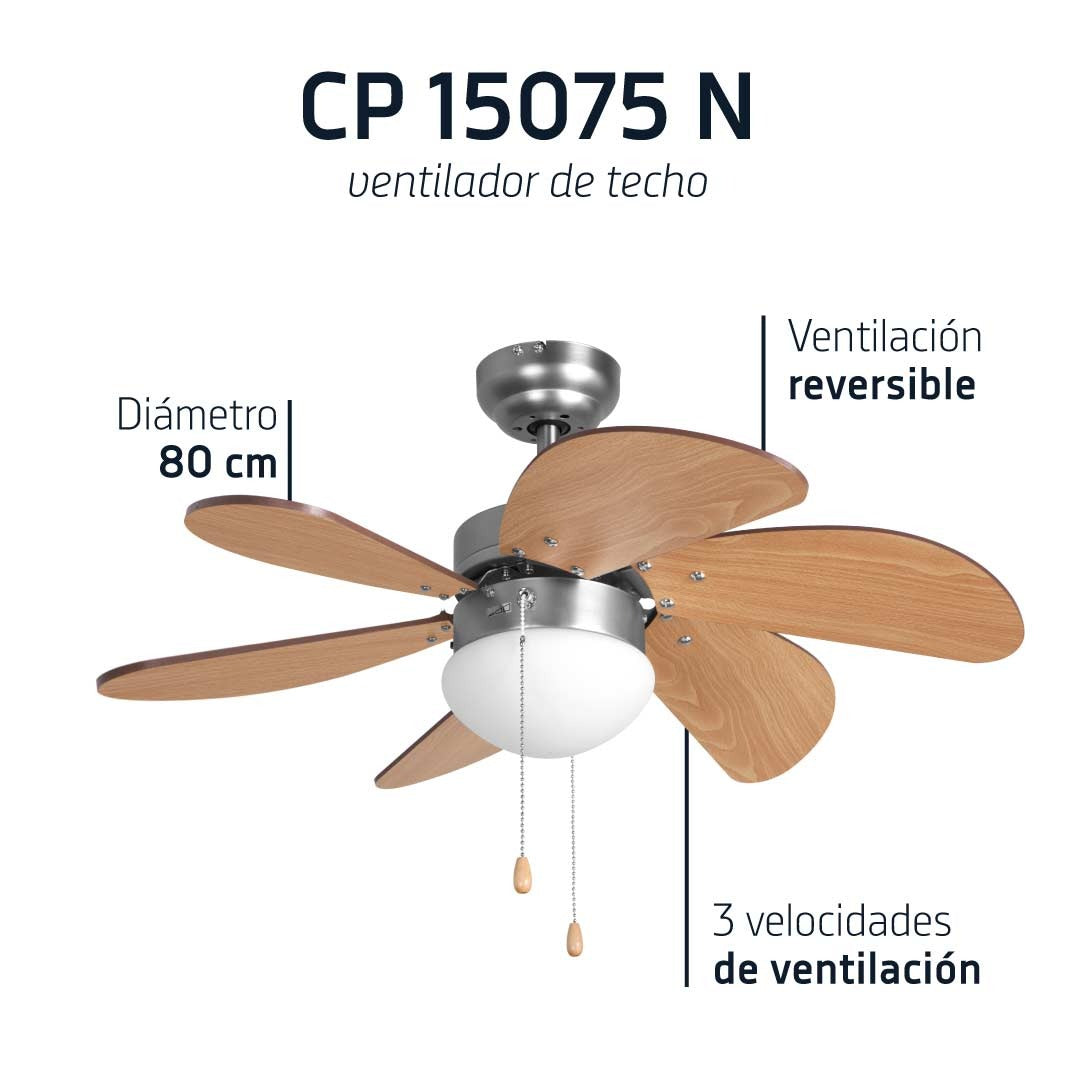 Ventilador de teto Orbegozo CP 15075 N 75 cm
