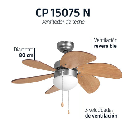 Ventilador de teto Orbegozo CP 15075 N 75 cm