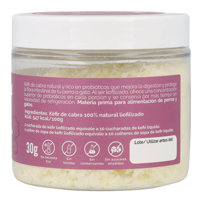 Kéfir liofilizado de cabra para perros y gatos 30 g NaturExtra