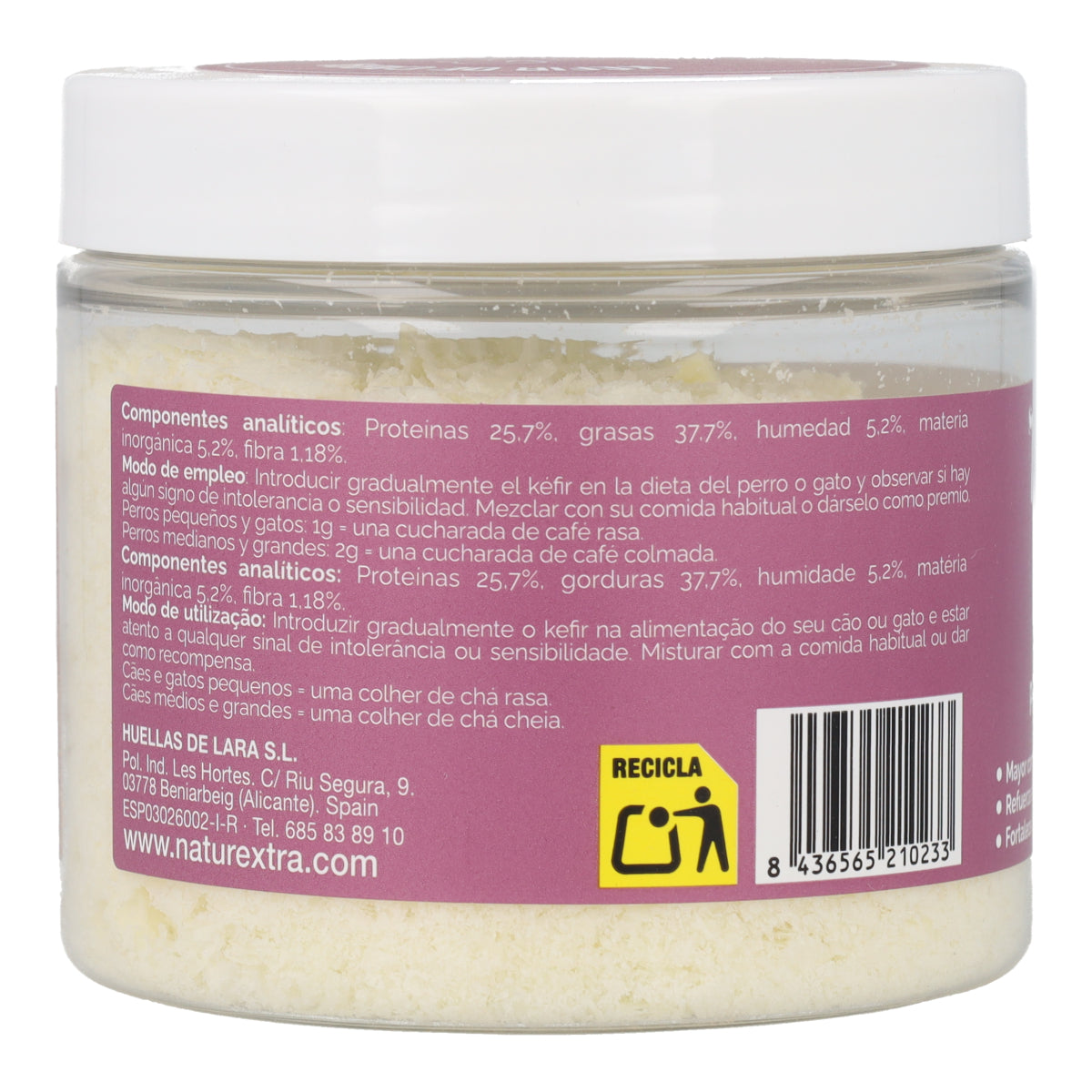 Kéfir liofilizado de cabra para perros y gatos 30 g NaturExtra