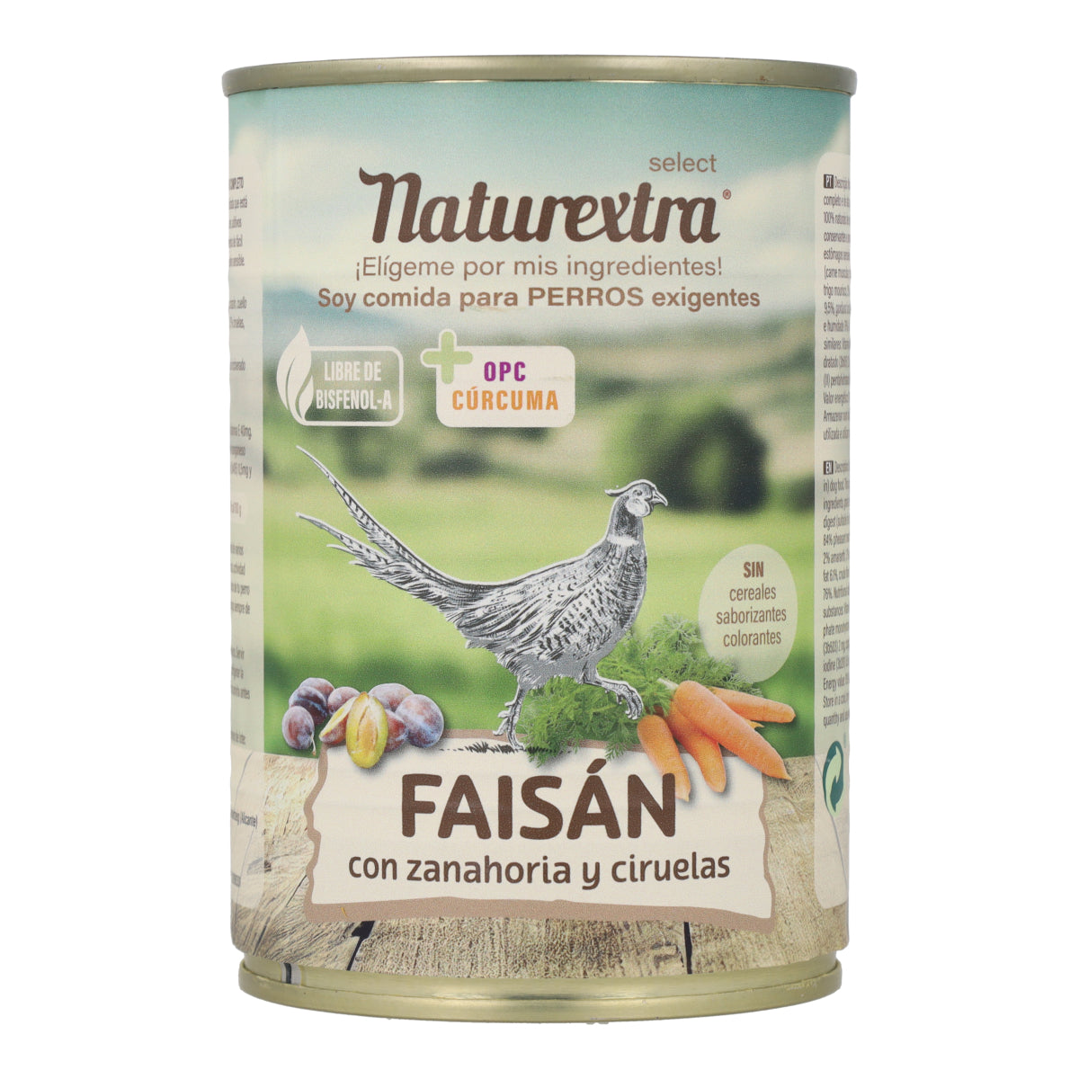 Comida húmeda para perros sabor faisán 400 g NaturExtra