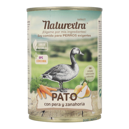 Comida húmeda para perros sabor pato 400 g NaturExtra