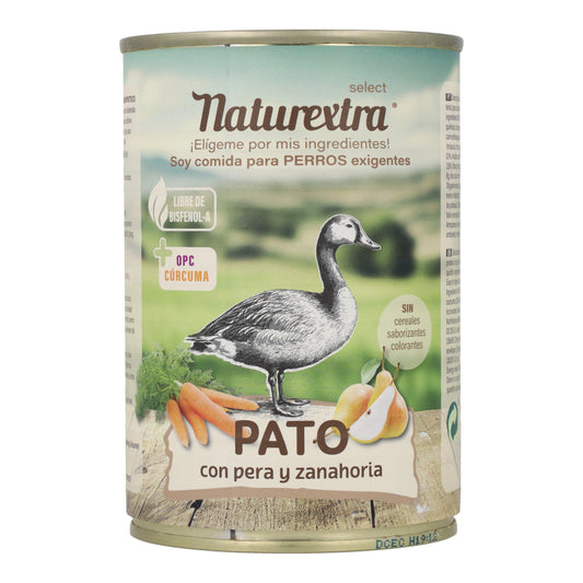 Comida húmeda para perros sabor pato 400 g NaturExtra