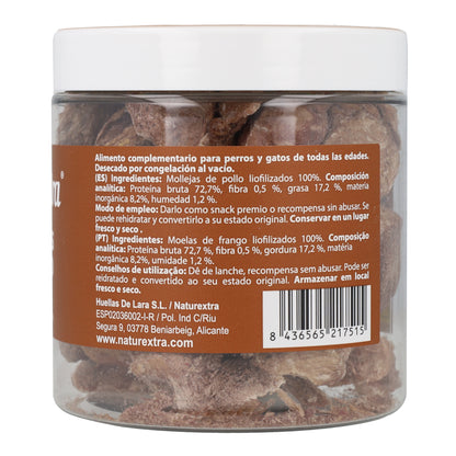 Snack natural liofilizado de mollejas de pollo 60 g NaturExtra