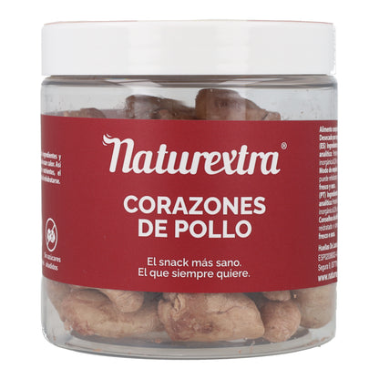 Snack natural liofilizado de corazones de pollo 60 g NaturExtra