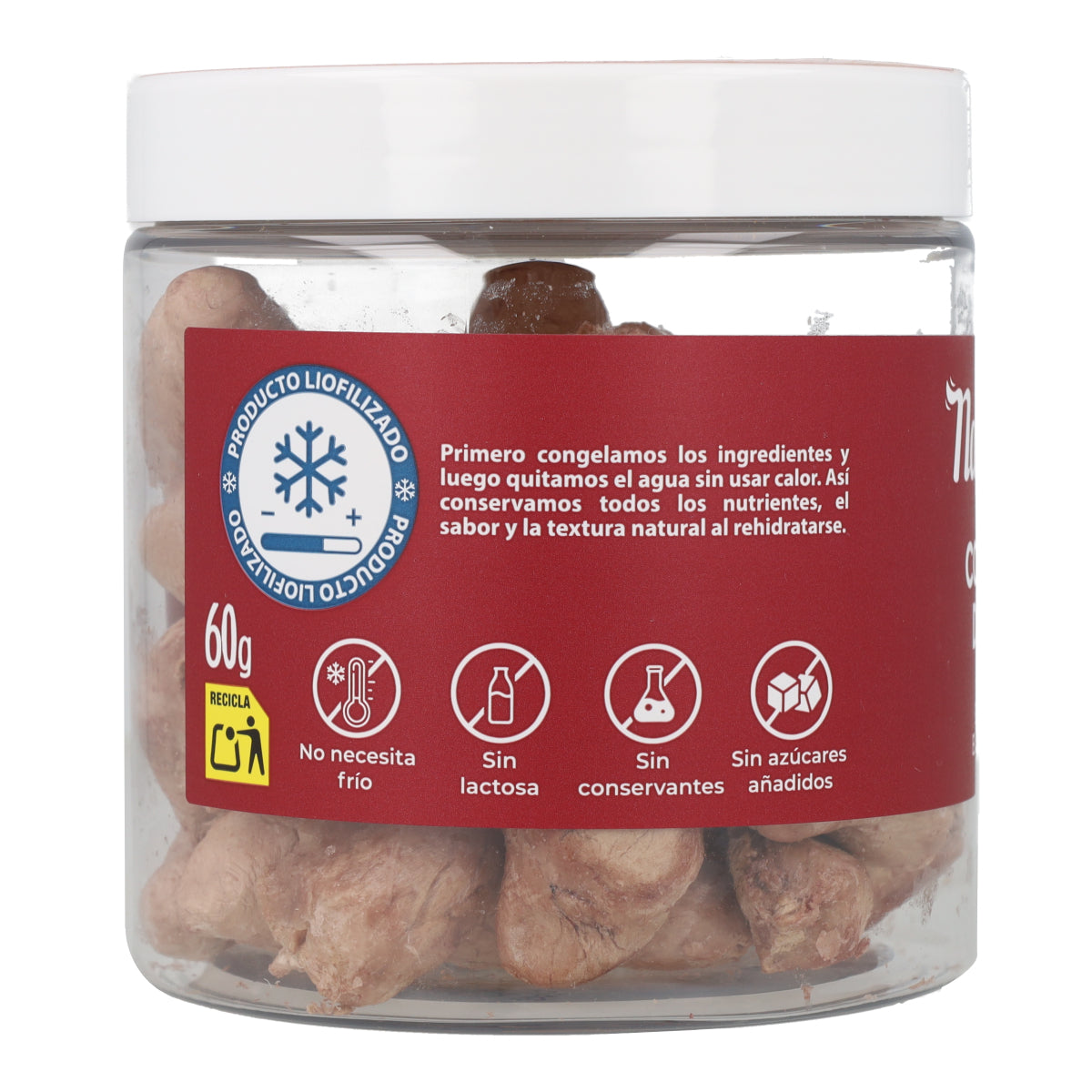 Snack natural liofilizado de corazones de pollo 60 g NaturExtra