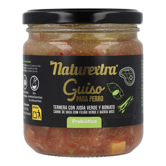 Guiso natural para perros con ternera 300 g NaturExtra