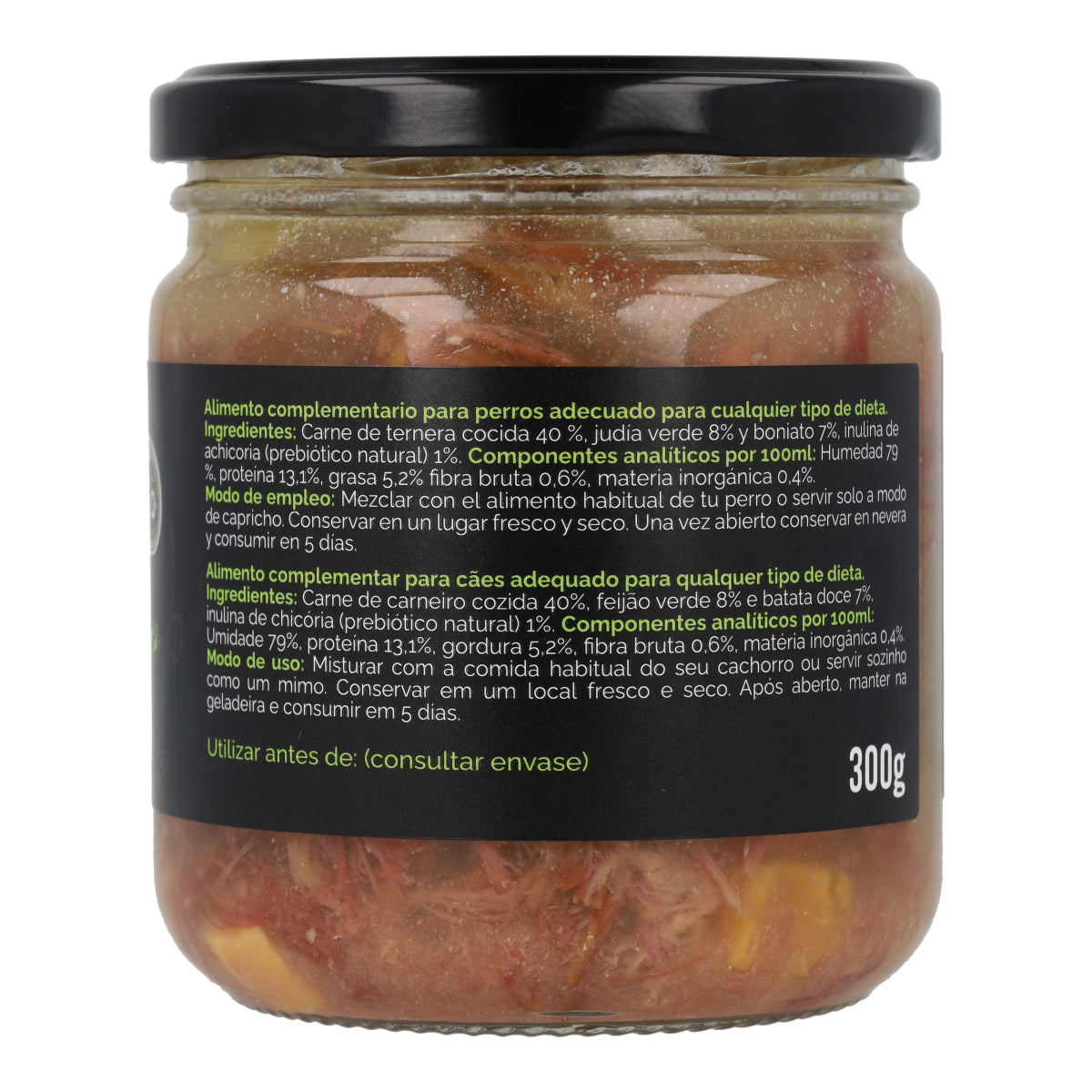 Guiso natural para perros con ternera 300 g NaturExtra