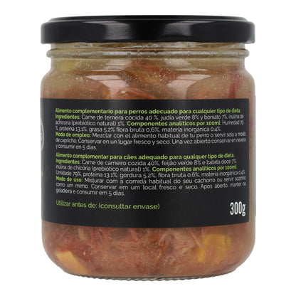 Guiso natural para perros con ternera 300 g NaturExtra
