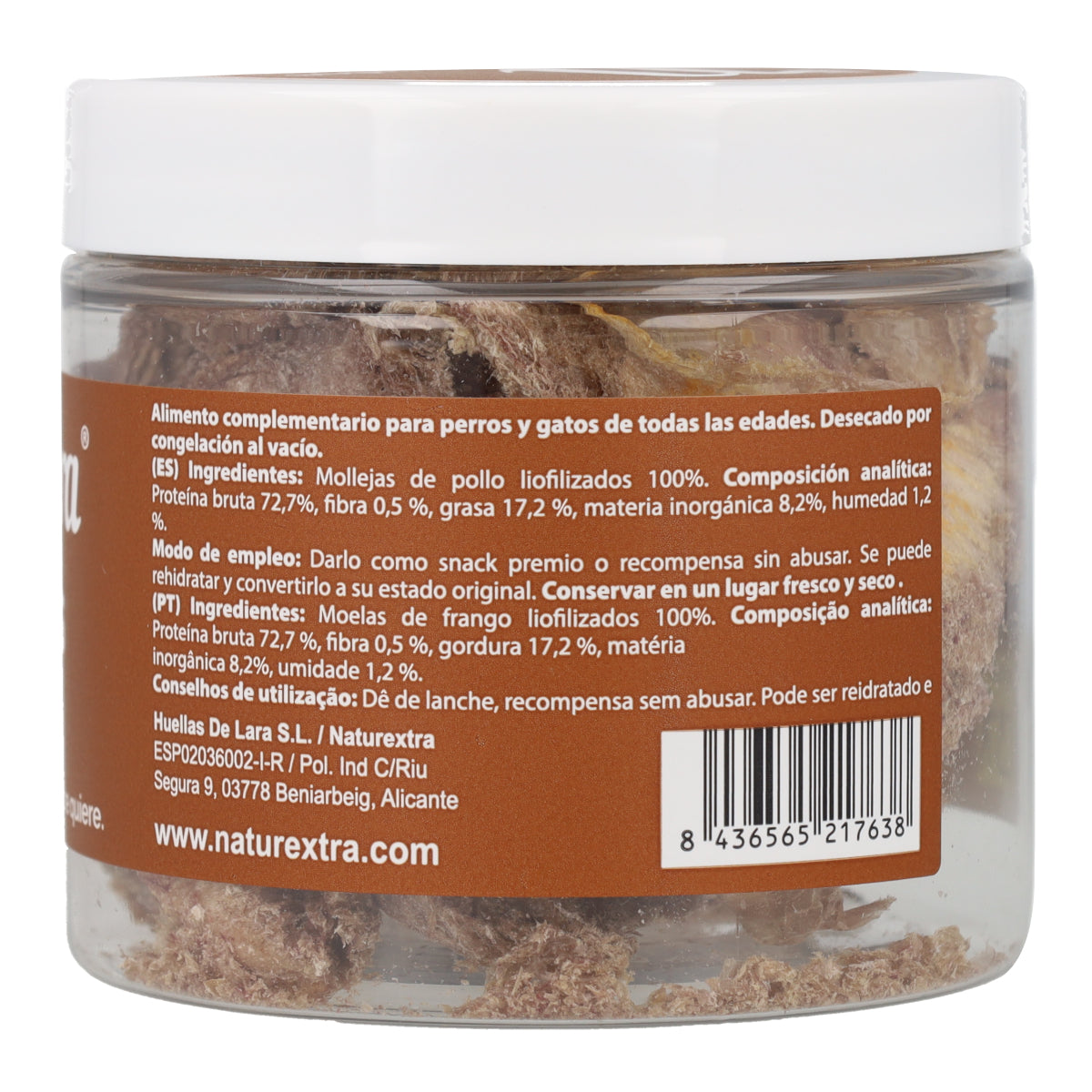 Snack natural liofilizado de mollejas de pollo 30 g NaturExtra