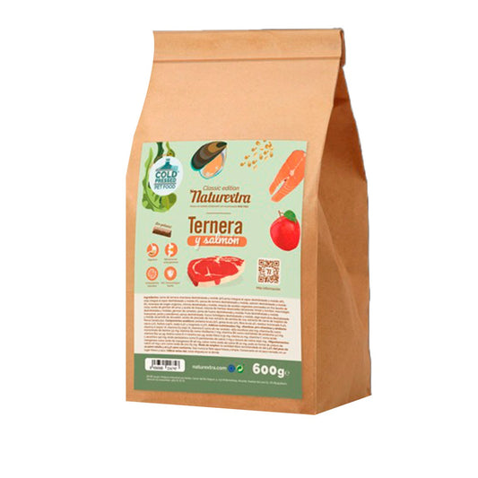 Naturextra Ternera y salmón Mini 600g