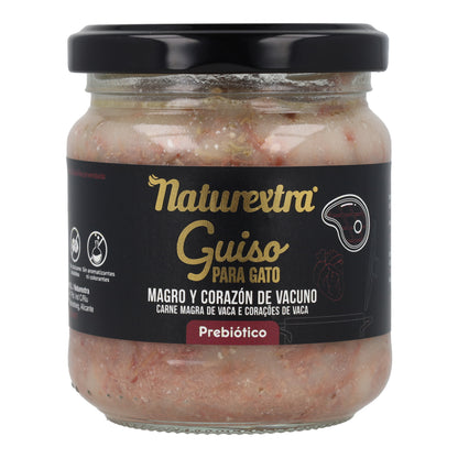 Guiso natural para gatos con ternera y taurina 170 g NaturExtra