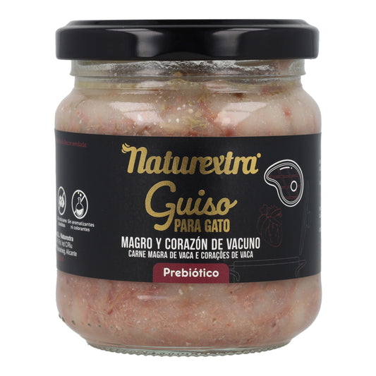 Guiso natural para gatos con ternera y taurina 170 g NaturExtra