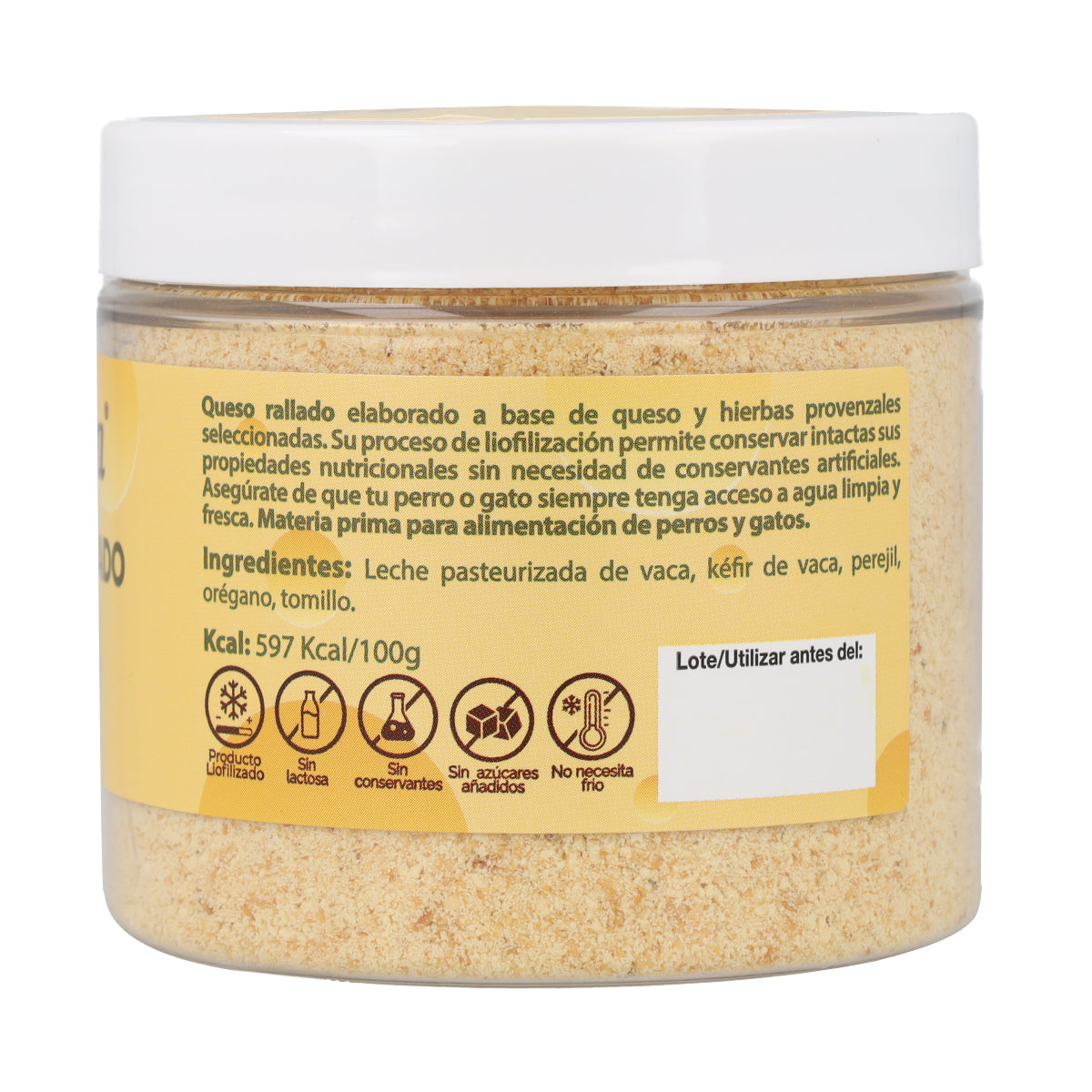 Snack de queso rallado con kéfir para perros y gatos 80 g NaturExtra