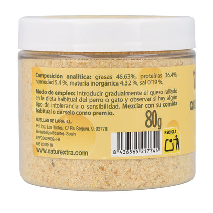 Snack de queso rallado con kéfir para perros y gatos 80 g NaturExtra