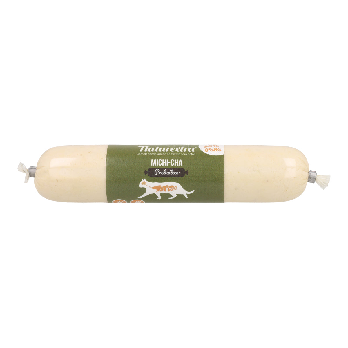 Comida húmeda para gatos Michicha con pollo con inulina y bacalao 150 g NaturExtra