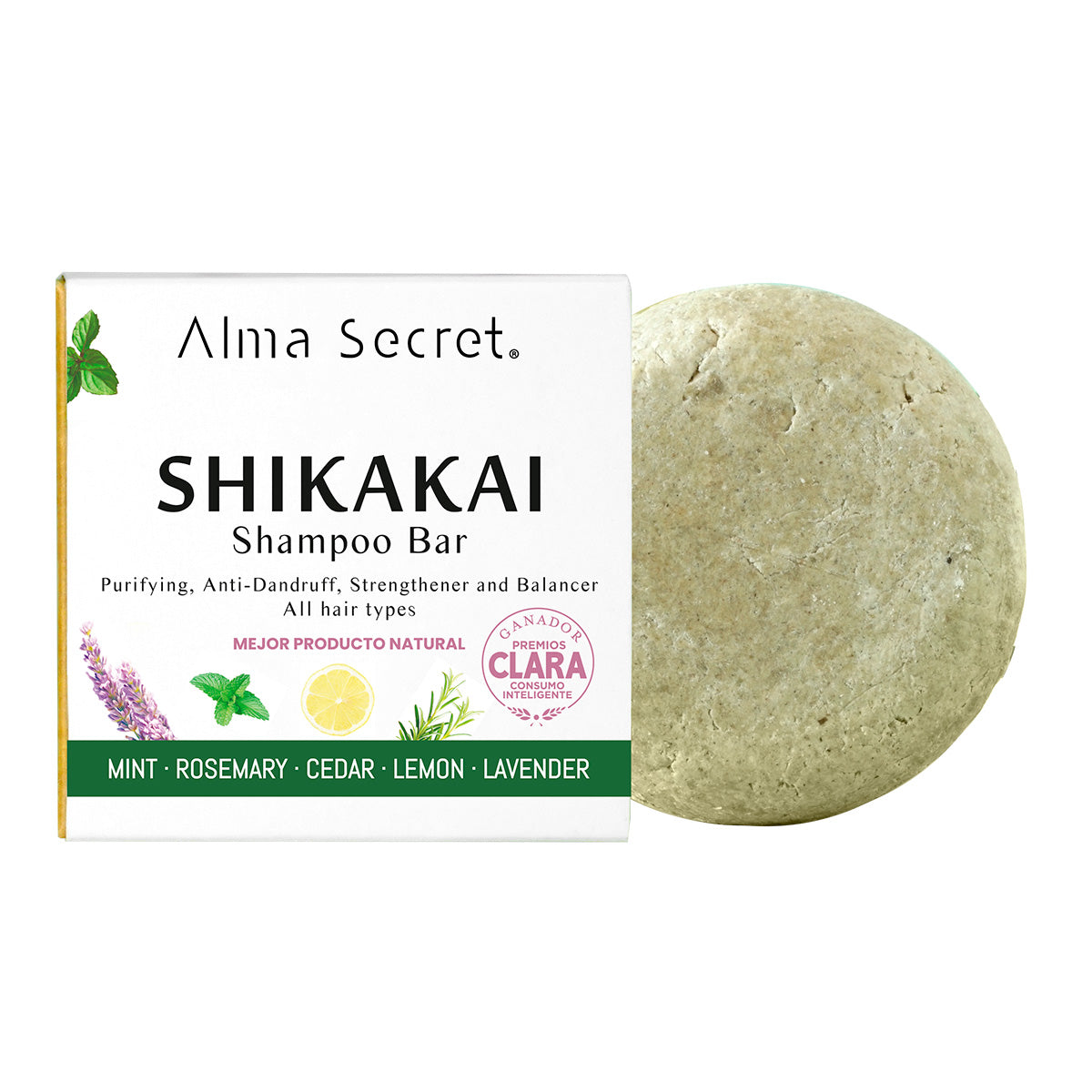 Shikakai Shampoo Sólido (Queda de Cabelo, Caspa e Dermatite) Alma Secret 85 g