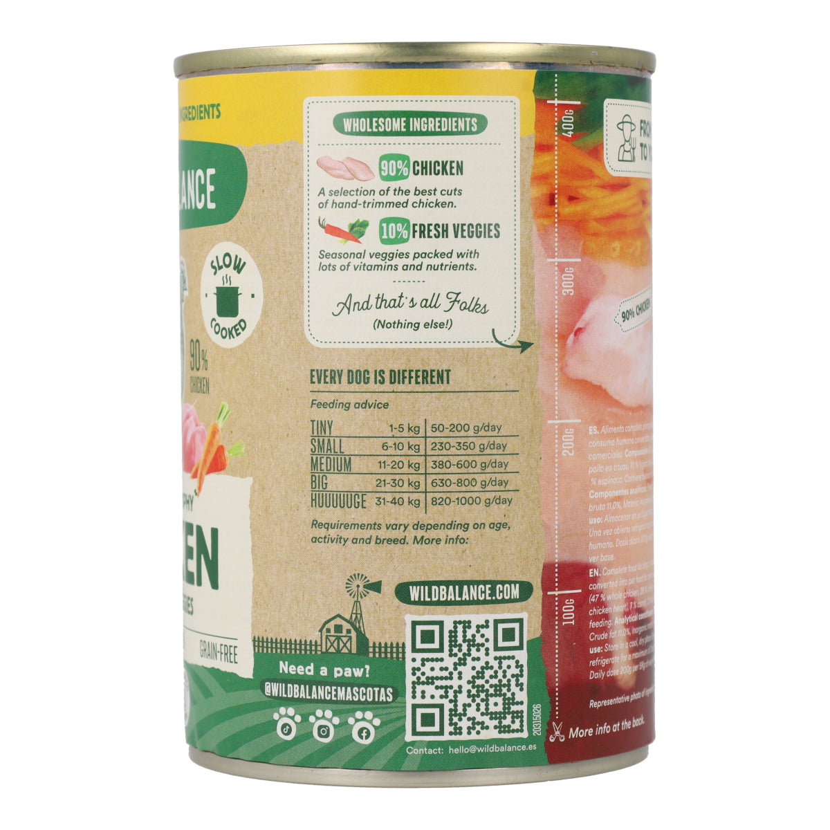 Wild Balance BARF Frango em Lata para Cães 400g