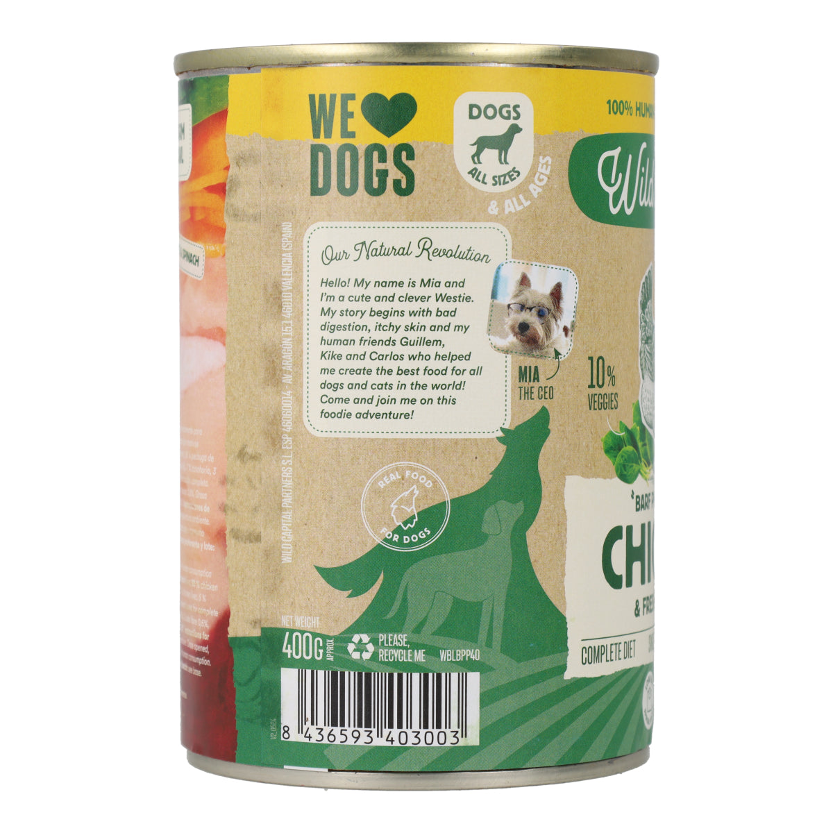 Wild Balance BARF Frango em Lata para Cães 400g