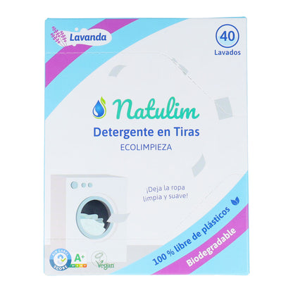 Embalagem de 10 tiras de lavagem Eco Lavender, Natulim, 40 lavagens
