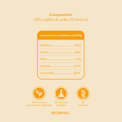 Nuggets de Pollo con Brócoli para Perros 450 g dr.bimix