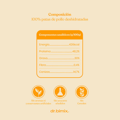 Patas de Pollo para Perros Snack Natural 400 g dr.bimix