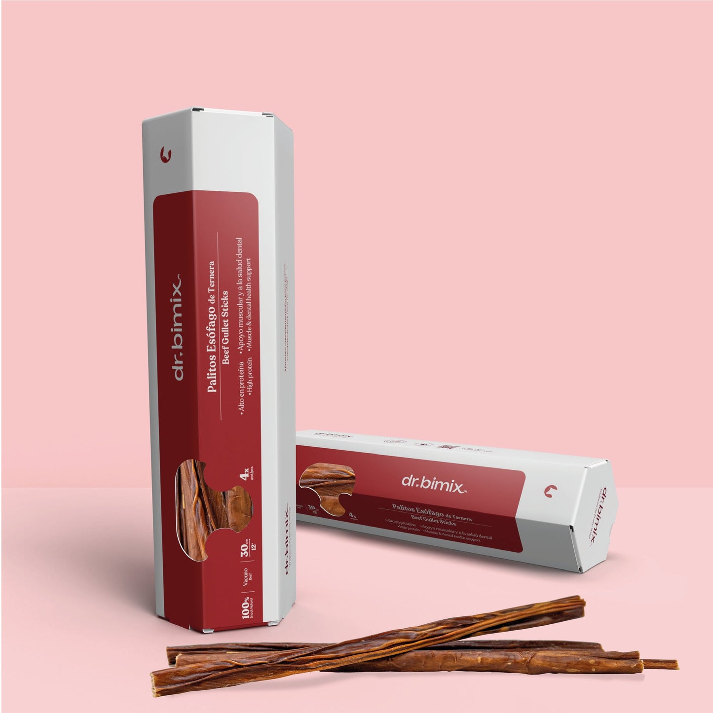 Palitos de Esófago de Vacuno para Perros 30 cm 250 g dr.bimix